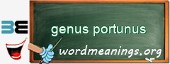 WordMeaning blackboard for genus portunus